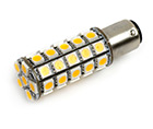 LED Lamp 12V, 5W, BAY15D, Wit-warmwit, rond