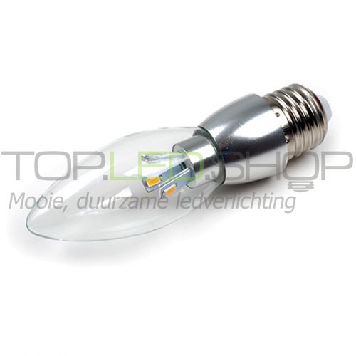 archief Volharding te veel LED Lamp 230V, kaars, 3W, Warmwit, E27, dimbaar, helder | LED Lampen,  dimbaar | TopLEDshop