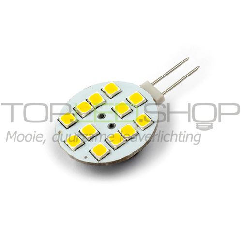 LED Lamp 12V, 1,8W, G4, Warmwit, horizontaal, dimbaar