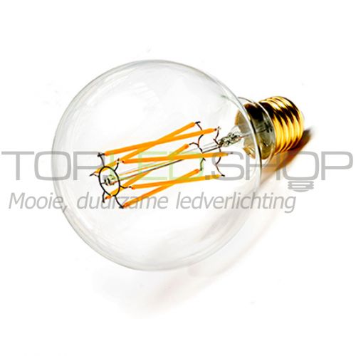 doorboren Voorzien Aangepaste LED Lamp 230V, bol groot, 6W, Filament, Warmwit, E27, helder, di | LED Lamp  Gloeilamp vervanging | TopLEDshop