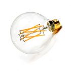 LED Lamp 230V, bol groot, 6W, Filament, Warmwit, E27, helder, di