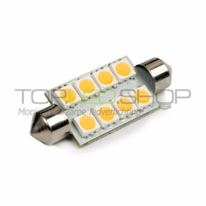 LED Lamp 12V, 1,6W, Festoon, Warmwit, vlak, dimbaar