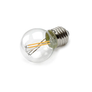 LED Lamp 230V, bol klein, 4W, Filament, Warmwit, E27, helder