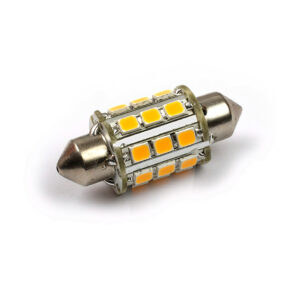 LED Lamp 12V, 2W, Festoon, Warmwit, rond, dimbaar