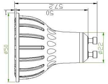 GU10 LED 8W dimbare LED lamp, smalle bundel
